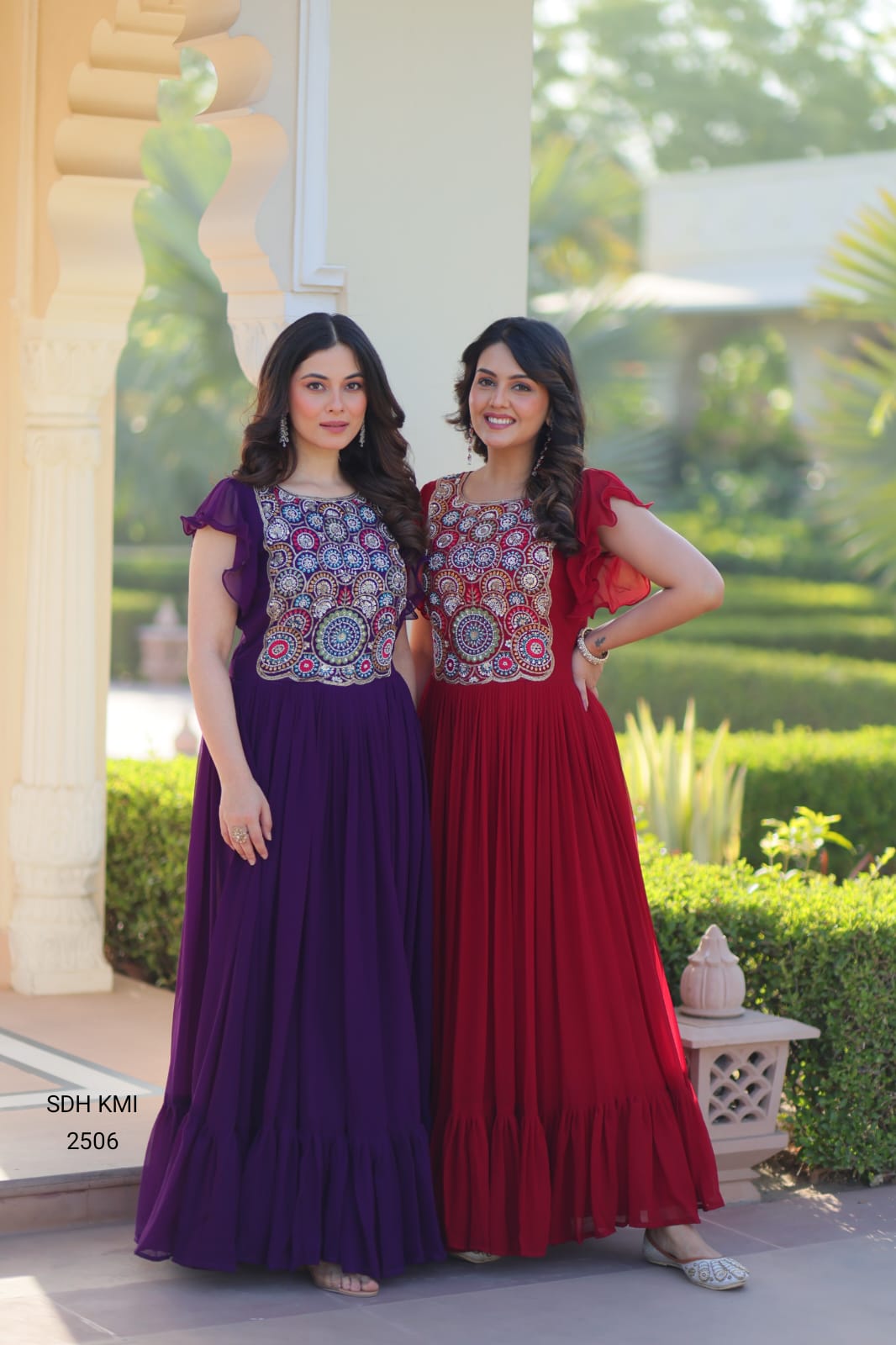 Purple Premium Readymade Designer Gown